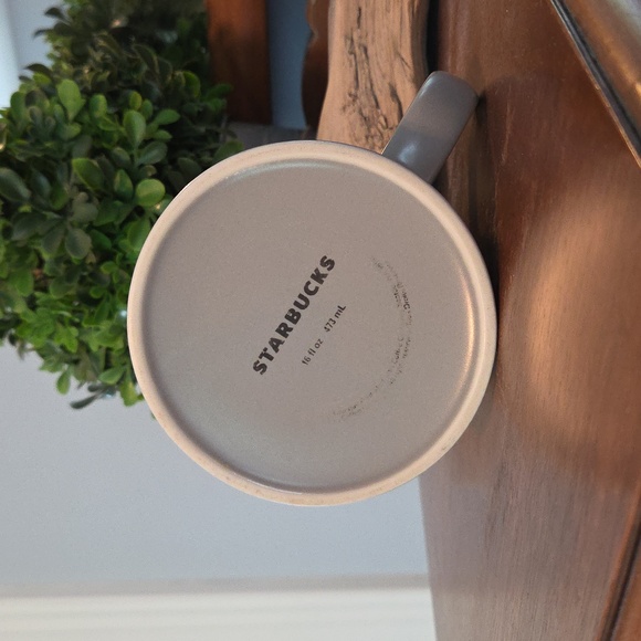 Starbucks 2013 Trapezoid Rare Mug Wide Base - Embossed Medium Slate Grey - Picture 5 of 6
